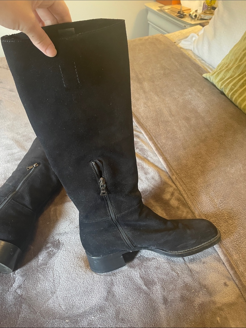 Prada Black Suede knee high Boots - Picture 6 of 12